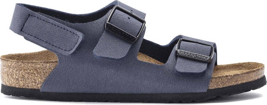 Birkenstock Milano Kids Sandalen Navy Narrow fit | Blauw | Imitatieleer