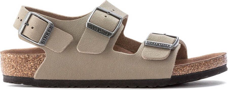 Birkenstock Milano Sandalen Kids Earthy Faded Khaki Veg Birkibuc Streetwear Kind