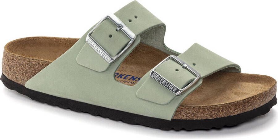 Birkenstock Arizona Anatomisch Kurk en Latex Voetbed Green Dames