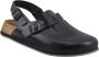 Birkenstock Zwarte Leren Verstelbare Gesp Sandalen Black Heren - Thumbnail 1