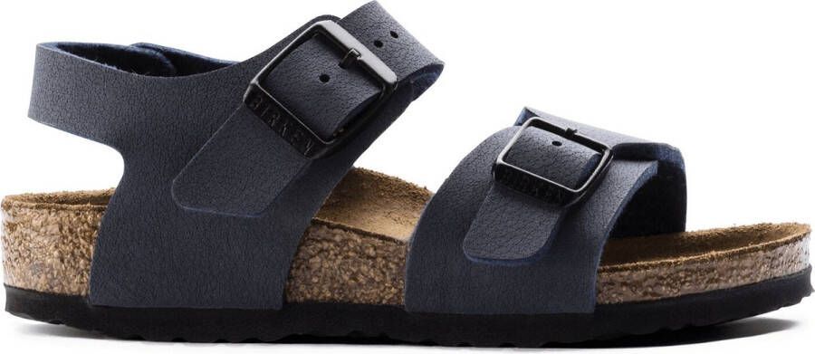 Birkenstock New York Kids Sandalen Navy Regular-fit Blauw Imitatieleer