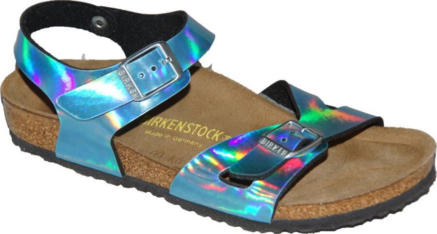 Birkenstock Rio Kinder Smal Blauwdessin