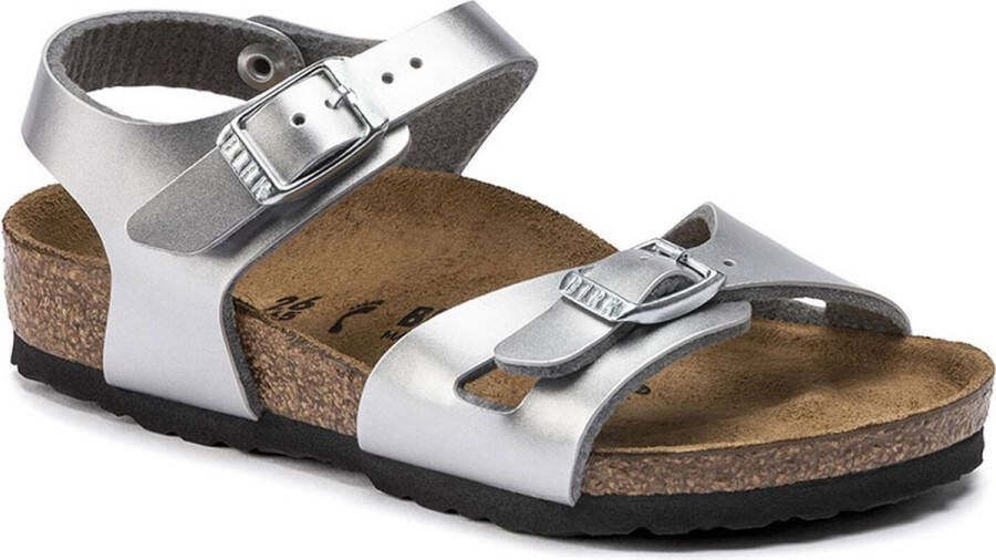 Birkenstock Rio Kids Sandalen Electric Metallic Silver Narrow fit | Zilver | Imitatieleer - Foto 2