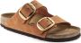 BIRKENSTOCK Arizona | Burnt Orange Nar Oranje Nubuck Platte sandalen Unisex - Thumbnail 1