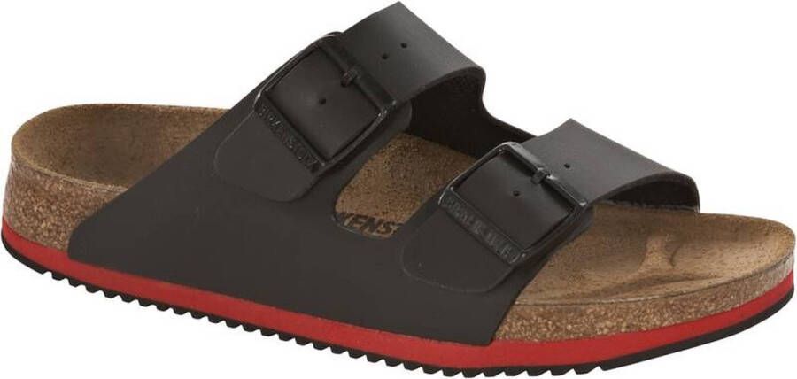 Birkenstock Sandalen Arizona Super Grip Birko-Flor Zwart Heren