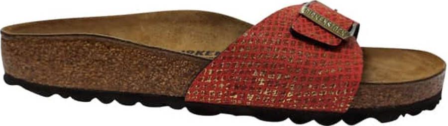 Birkenstock Slipper Madrid 1020070 Python Rood Goud Smal - Foto 1