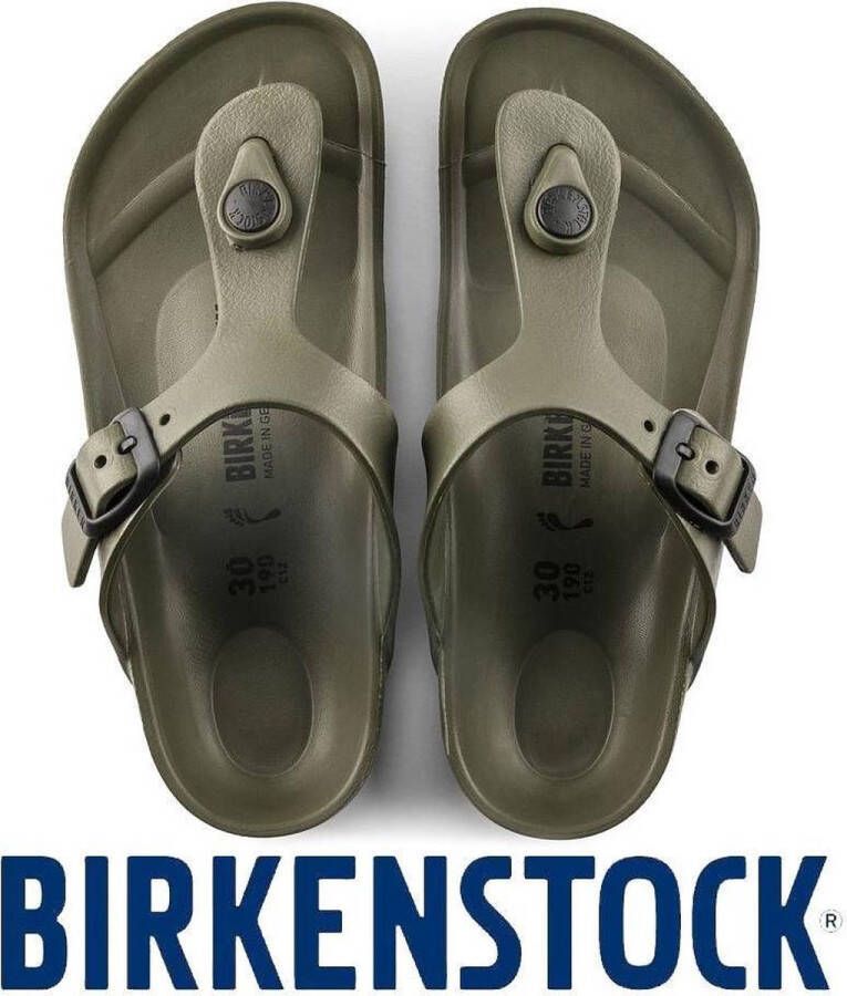 Birkenstock Teenslippers in groen voor Dames Gizeh EVA khaki