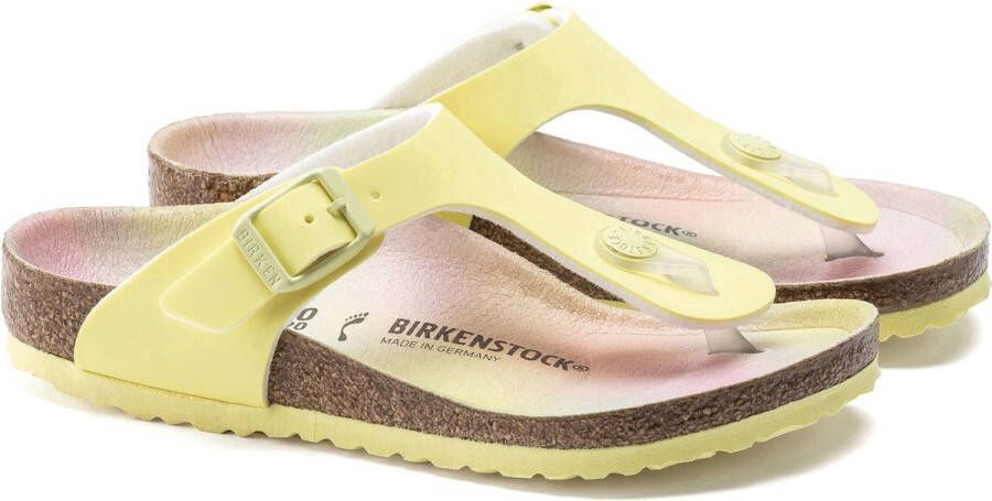 Birkenstock Gizeh Kids Slippers Candy Ombre Yellow Narrow fit | Geel | Imitatieleer