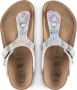 Birkenstock Gizeh Kids Slippers Flashy Hologram Silver Narrow fit | Zilver | Microvezel - Thumbnail 2