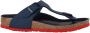 Birkenstock Gizeh Kids Slippers Desert Soil Blue Red Narrow fit | Blauw | Imitatieleer - Thumbnail 1