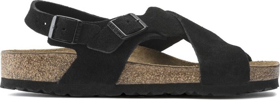 Birkenstock Tulum Dames Sandalen Black Narrow-fit Zwart Suède