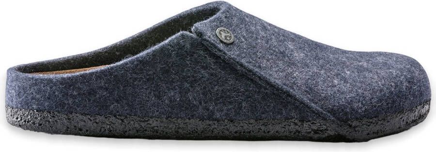 Birkenstock Pantoffels Andermatt Wolvilt Sloffen Standaard Blauw Regular