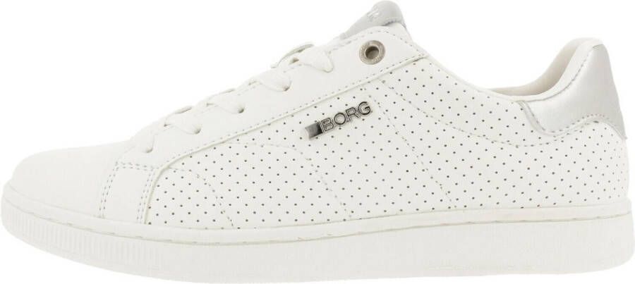 Björn Borg Klassieke Tennissneakers met Metalen Details White Dames