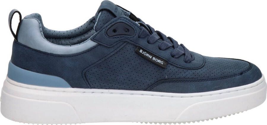 Björn Borg Lage Nubuck Leren Sneaker T1920 PRF Blauw Heren