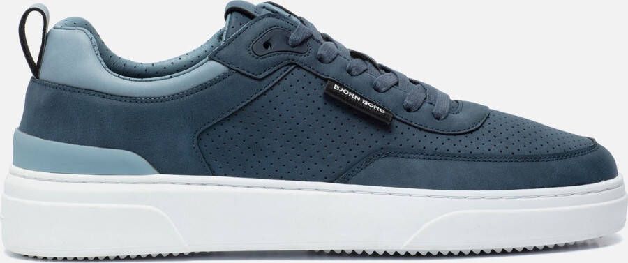 Björn Borg Lage Nubuck Leren Sneaker T1920 PRF Blauw Heren