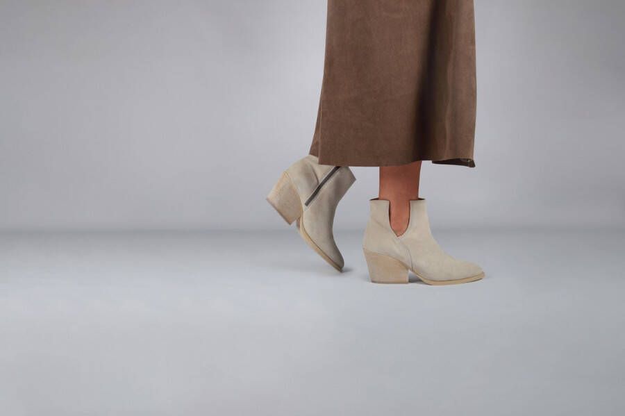 Blackstone ABBY ZL90 OFF WHITE ANKLE BOOTS Vrouw Beige