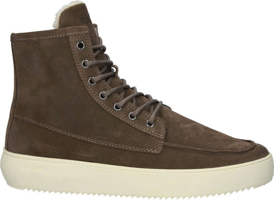 BLACKSTONE Hoge Sneakers Heren Ag103 Maat: 43 Materiaal: Suède Kleur: Bruin