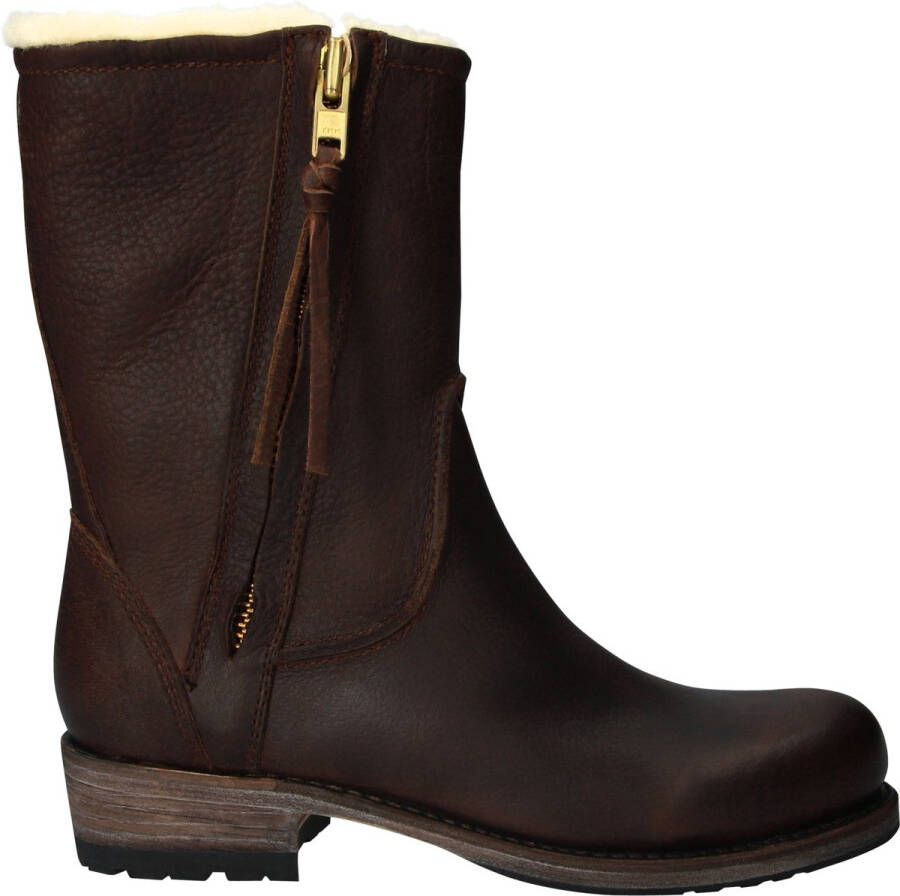 Blackstone EW74 OLD YELLOW WOMENS BOOT SHEEPSKIN Vrouw Brown