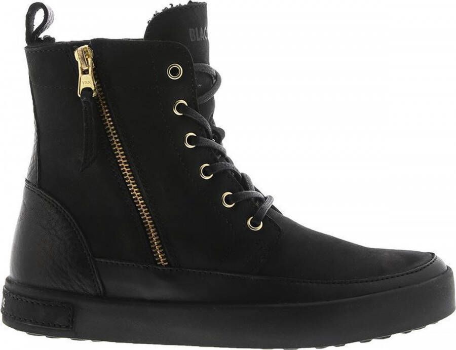 Blackstone Vrouwen Nubuck Veterboots Laarzen Damesschoenen CW96 Zwart