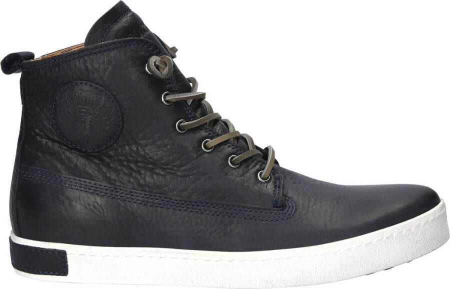 Blackstone Donker Indigo Leren Hi-Top Sneaker Blue Heren