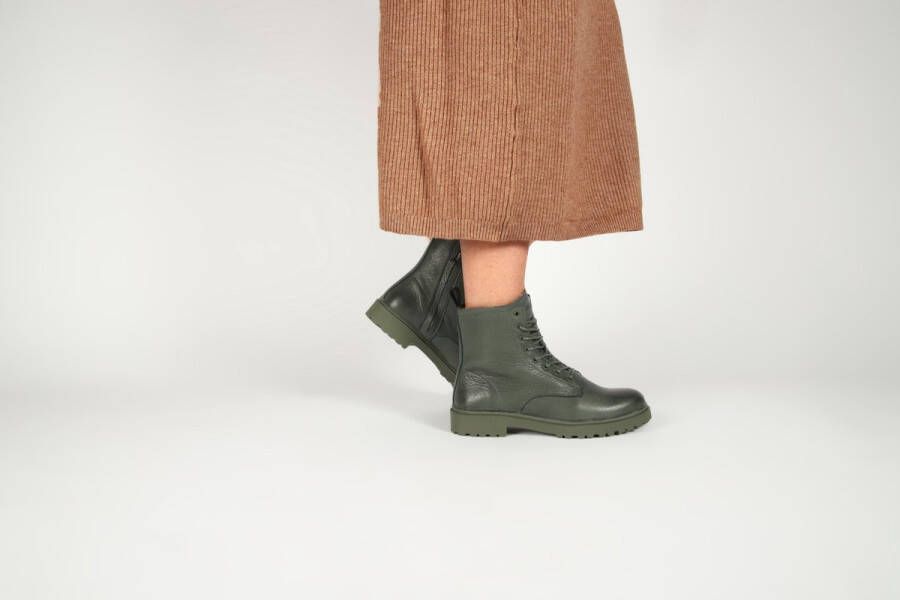 Blackstone WL02 GREEN LACE UP BOOT SHEEPSKIN Vrouw Green