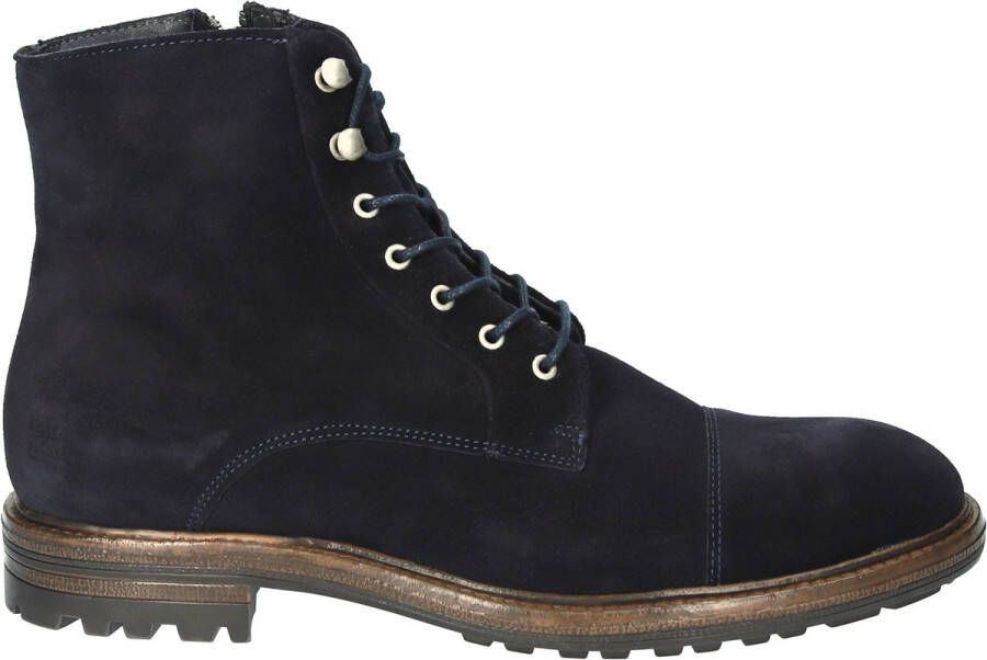 Blackstone Ug20 Navy High TOP Suede Boots Blauw Heren