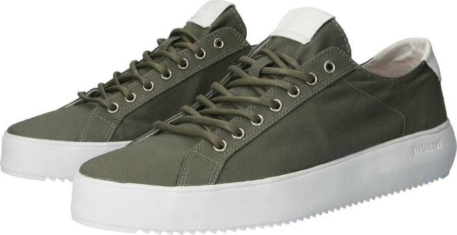 Blackstone Morgan Zg30 Green Canvas LOW Sneaker Groen Heren