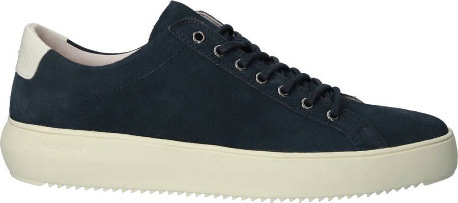 Blackstone Minimalistische Suède Sneaker Total Eclipse Blue Heren