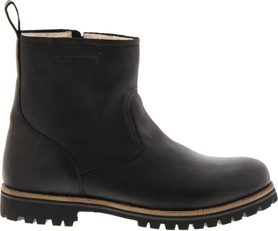 Blackstone OM63 BLACK MEN'S BOOT SHEEPSKIN Man Black