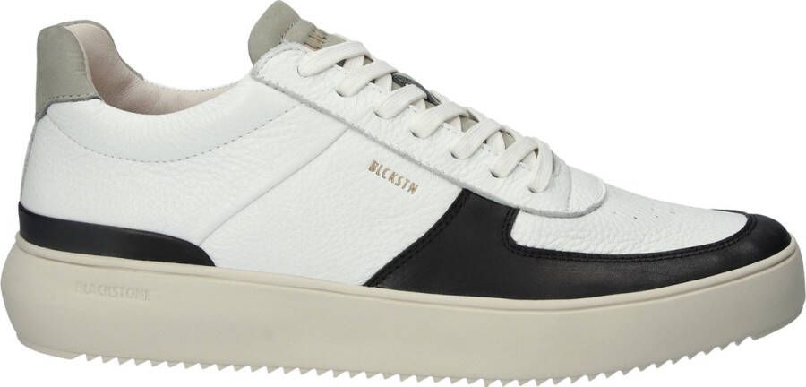 Blackstone Wit-zwarte Sneaker Mid-top Stijl White Heren