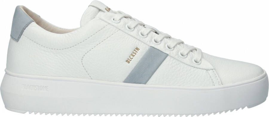 Blackstone RYDER White Cambray Blue Sneaker (low) Vrouw White