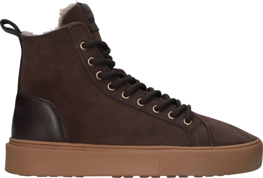 Blackstone SERMEQ AKNA Coffee Sneaker (high) Vrouw Dark brown