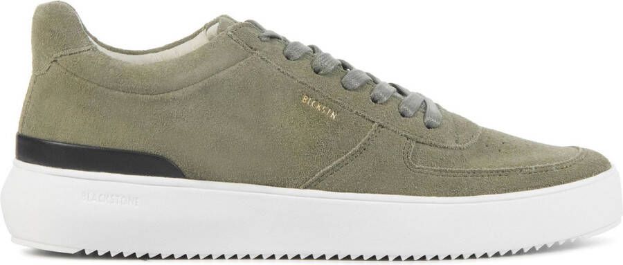 BLACKSTONE Lage Sneakers Heren Bg167 Maat: 41 Materiaal: Suède Kleur: Groen