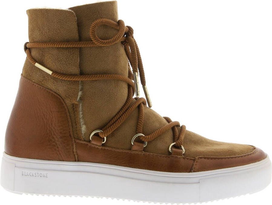 Blackstone UKI UL87 RUST HIGH-TOP SHEEPSKIN Vrouw Brown