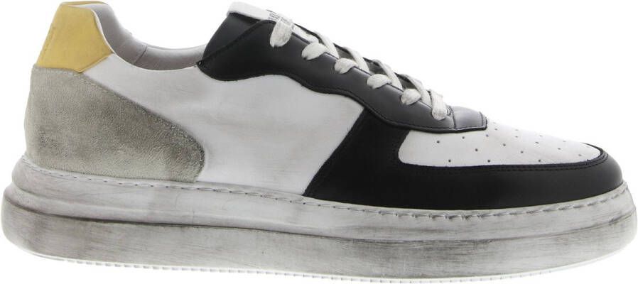 Blackstone WG85 WHITE BLACK VINTAGE LOW SNEAKER Man White