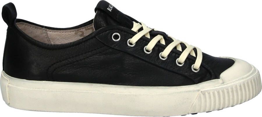 Blackstone Minimalistische Lage Sneaker in Zwart Black Dames