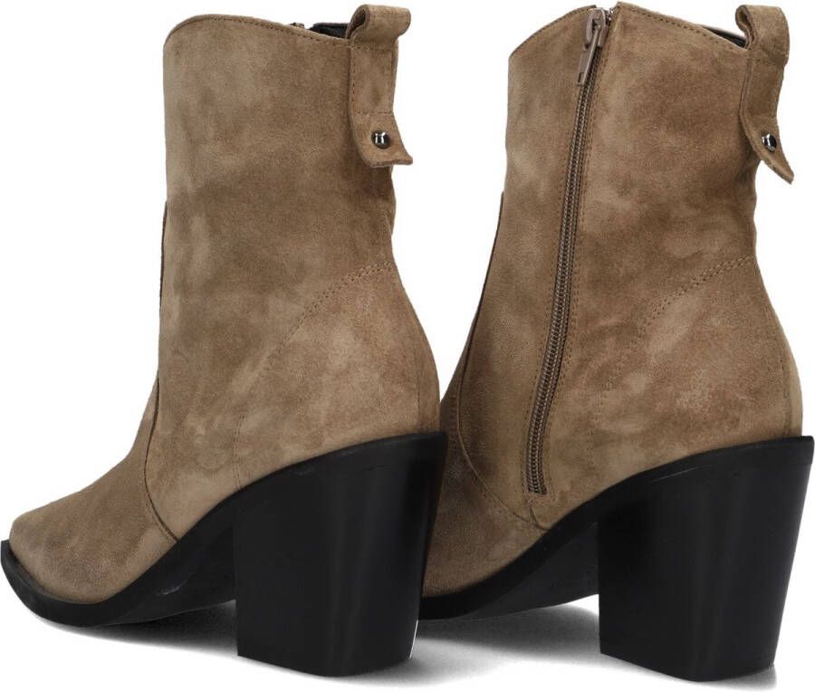 BLASZ 14 Enkellaarsjes Enkelboots met rits Dames Taupe