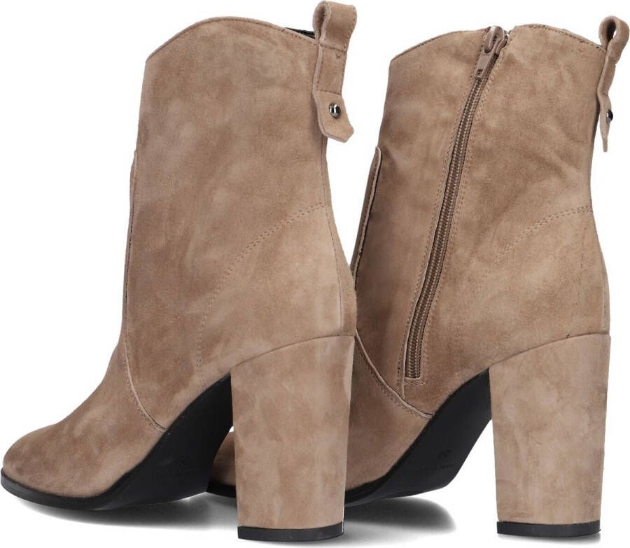 BLASZ 165 Enkellaarsjes Enkelboots met rits Dames Taupe