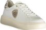 Blauer Witte Polyester Sneaker met Veters White - Thumbnail 1