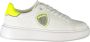 Blauer Sportieve witte vetersneakers met contrastdetails White - Thumbnail 1