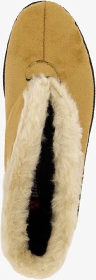 Blenzo dames pantoffels beige mostergeel Sloffen