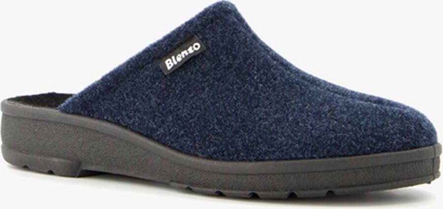 blenzo dames pantoffels blauw Sloffen