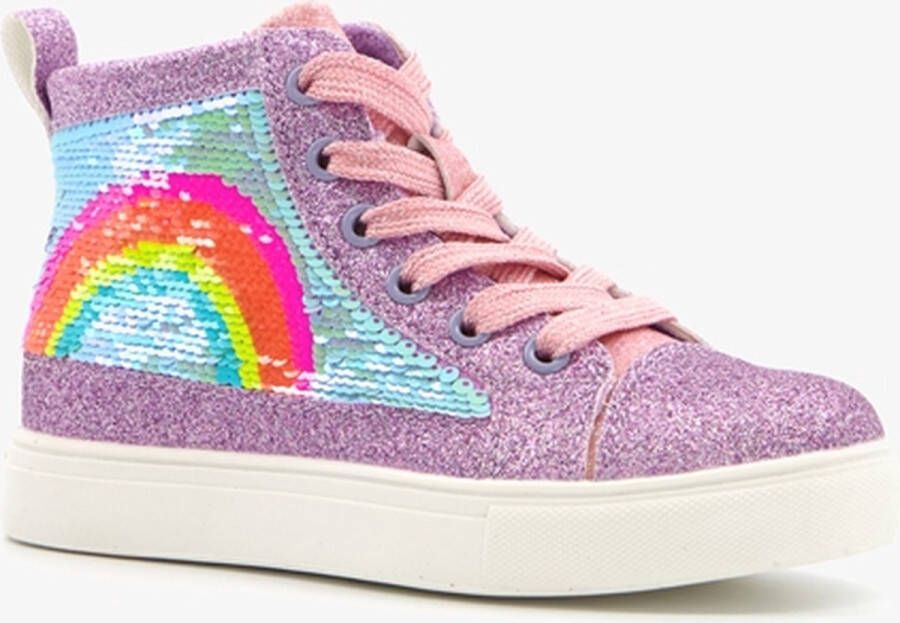 BLUE BOX Bue Box meisjes sneakers met regenboog Paars Uitneembare zool