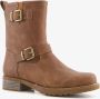 BLUE BOX dames biker boots cognac bruin - Thumbnail 1