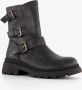 Blue Box dames biker boots met gespen grijs - Thumbnail 1