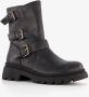 BLUE BOX dames biker boots met gespen grijs - Thumbnail 1