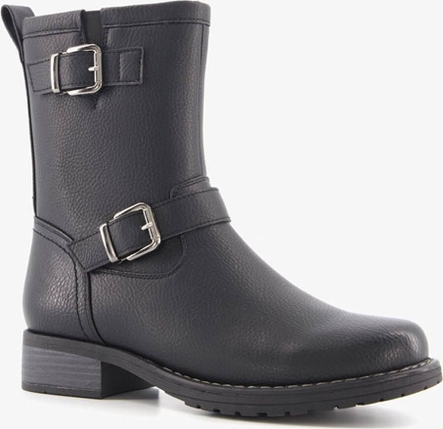 BLUE BOX dames biker boots zwart