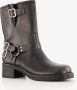 Blue Box dames biker boots zwart - Thumbnail 1