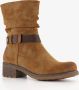 BLUE BOX dames boots met lage hak cognac - Thumbnail 1