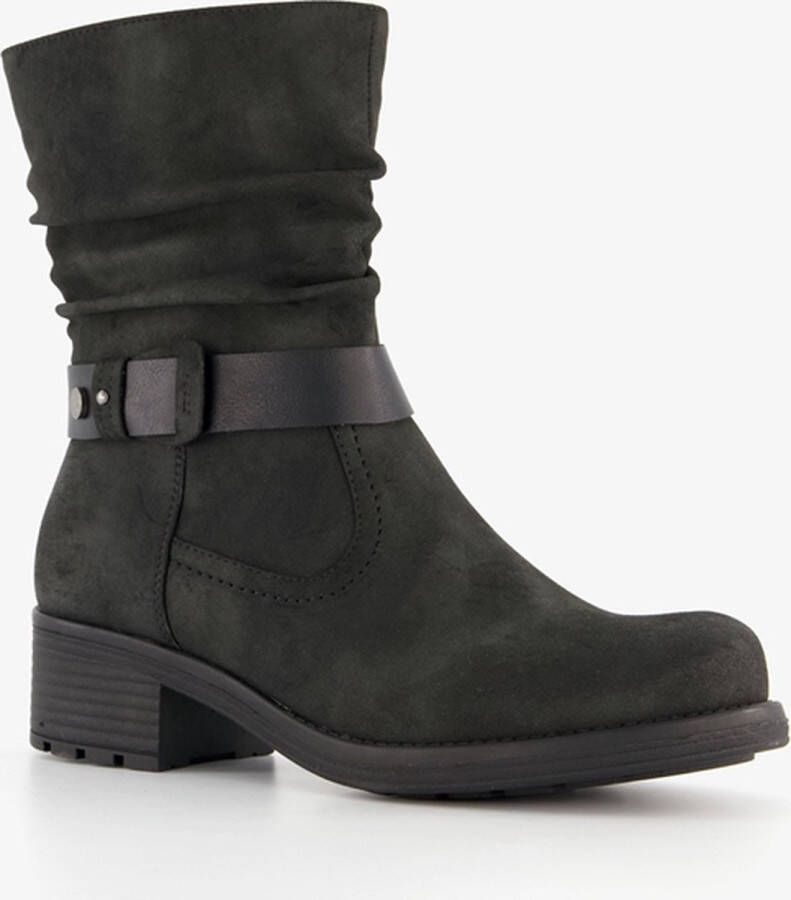 Blue Box dames boots met lage hak zwart